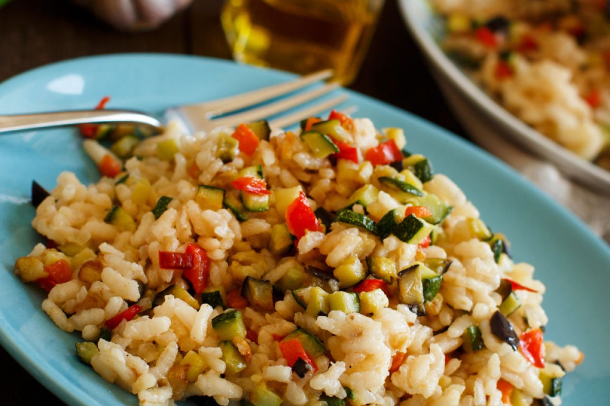Chickpea and roasted vegetable Risotto